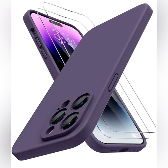 Miracase for iPhone 14 Pro Max Case with 2 Pack Screen Protectors PURPLE NIB - Picture 1 of 7